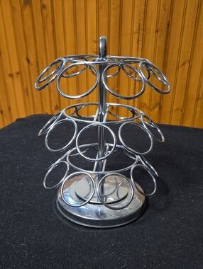 Chrome 3-Tier Kcup Cup Holder Carousel - Silver